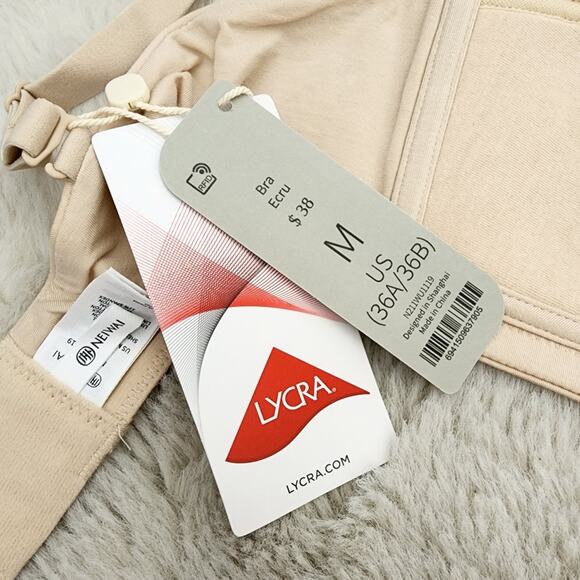 NEW Neiwai Pure Comfort 5/8 Cup Bandeau Bra Cream Cut-Out Bralette - Picture 8 of 11